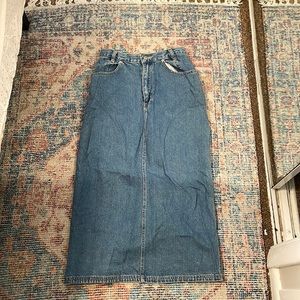 Vintage midi denim skirt